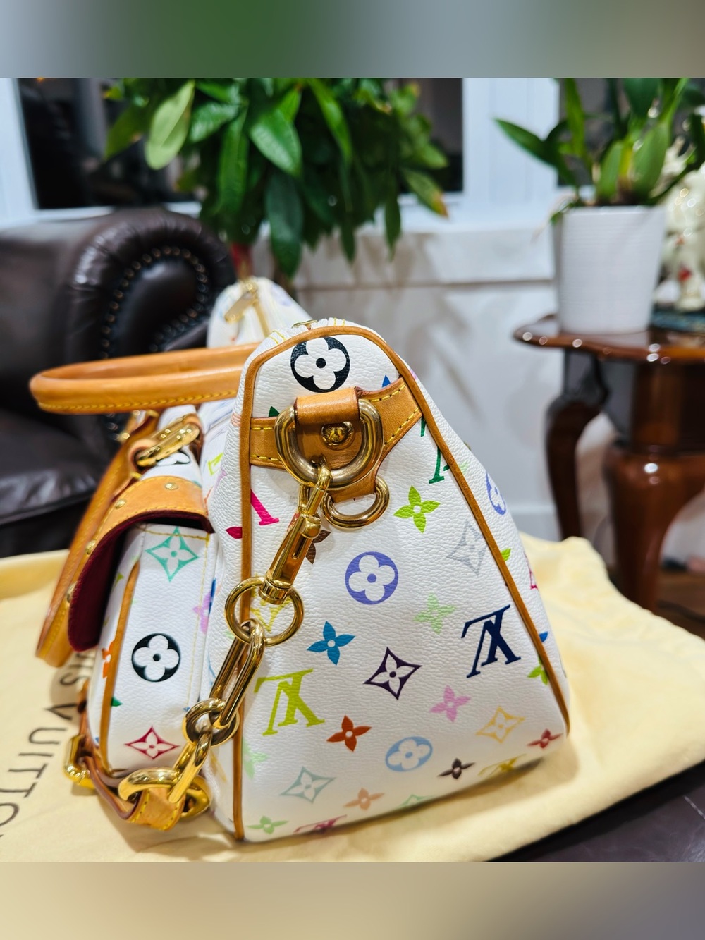 LOUIS VUITTON Takashi Murakami X Louis Vuitton White Monogram Multicolore Rita - Picture 13 of 15